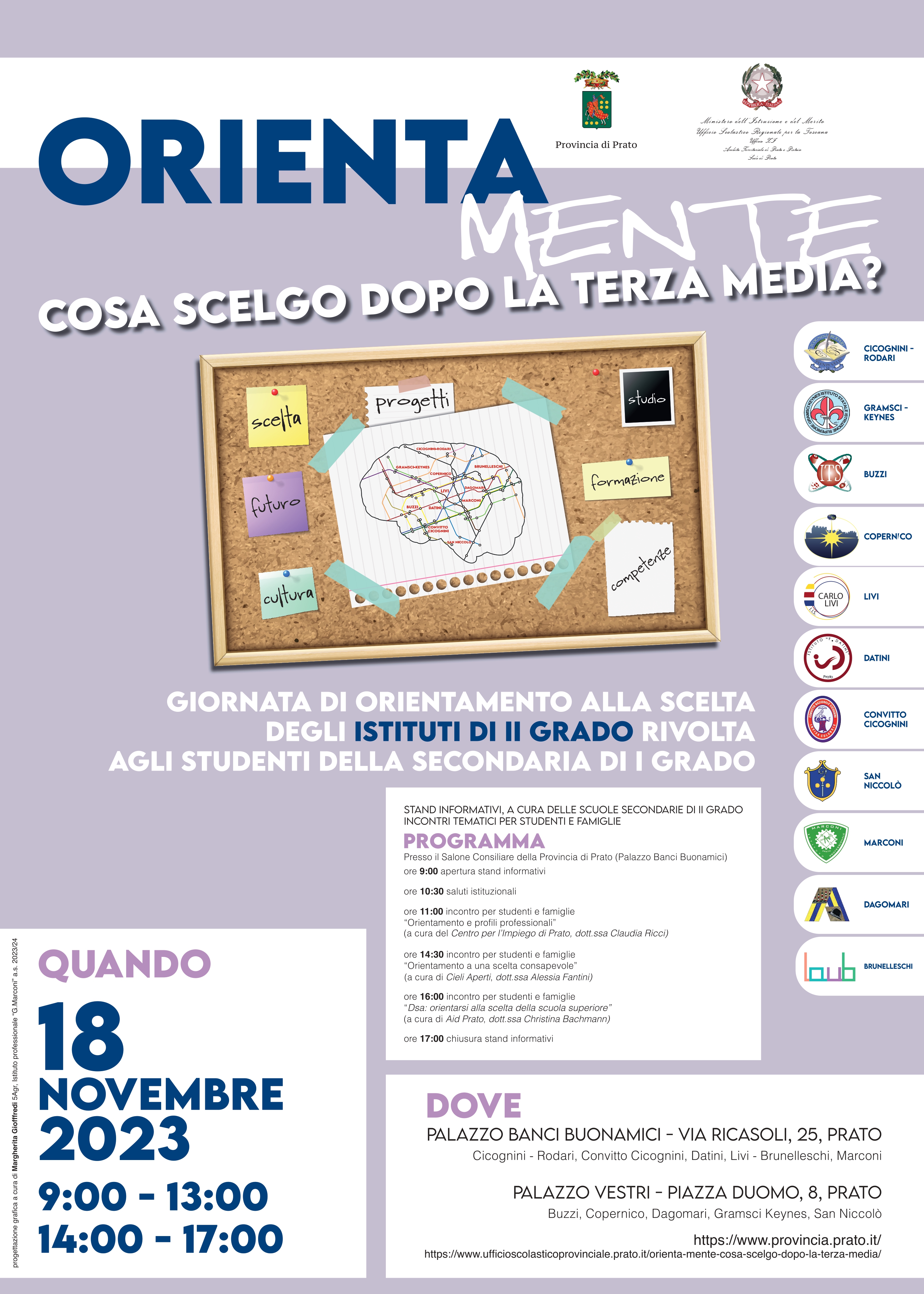  “Orienta-mente. Cosa scelgo dopo la terza media?” Sabato 18 novembre la giornata di orientamento rivolta agli studenti della scuola secondaria di I grado